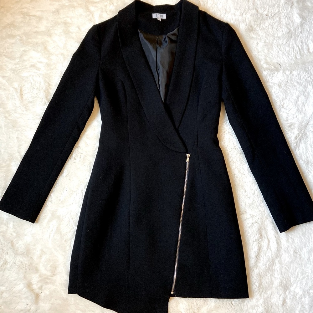 Tobi Black Blazer Style Mini Dress - XS